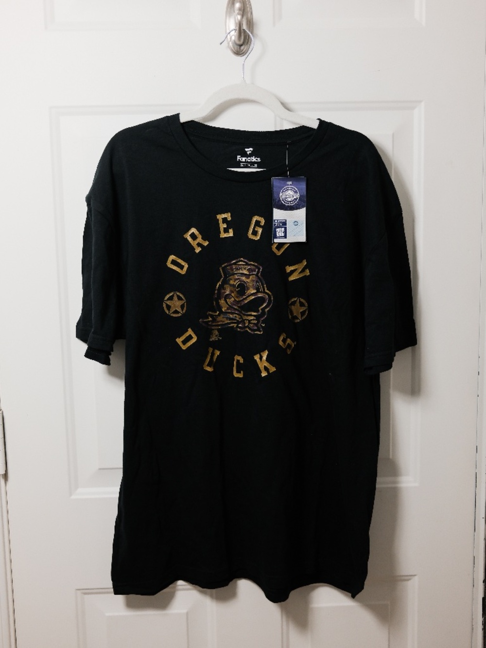 Oregon Ducks T-Shirt Men's XL Black Fanatics Graphic Tee NWT College Football